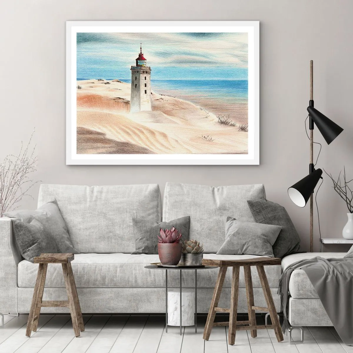 Poszter fekete keretben - Mindig a tengert bámulva - 100x70 cm