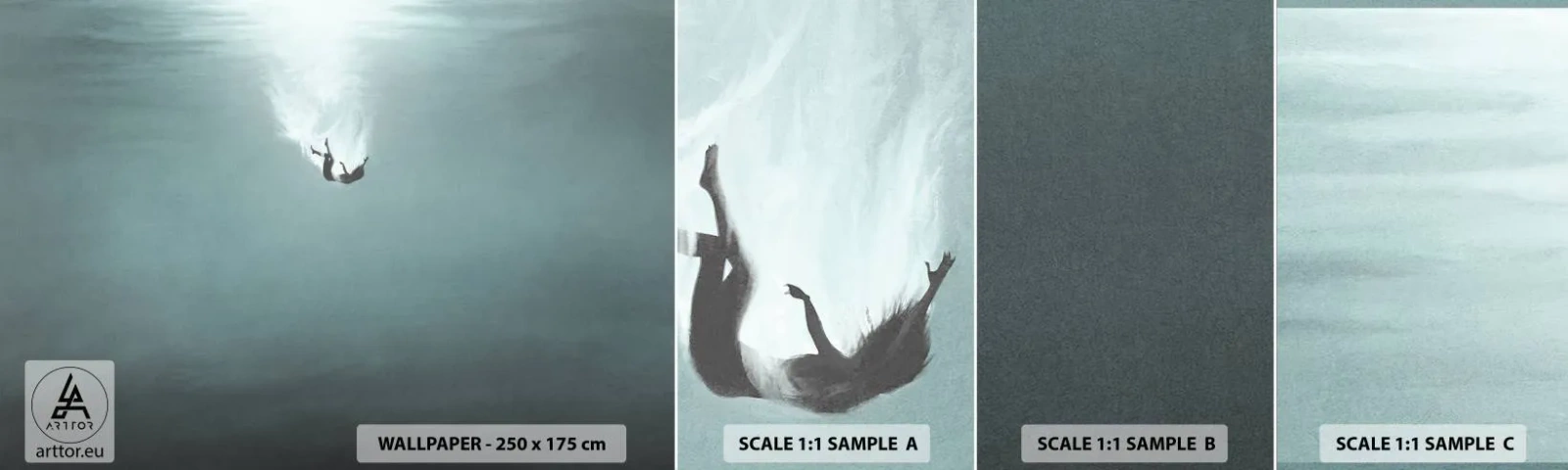 Fotótapéta Minta Standard Eco - Az óceán ölelésében - Víz, Minimalizmus, viz alatti - 100x30 cm