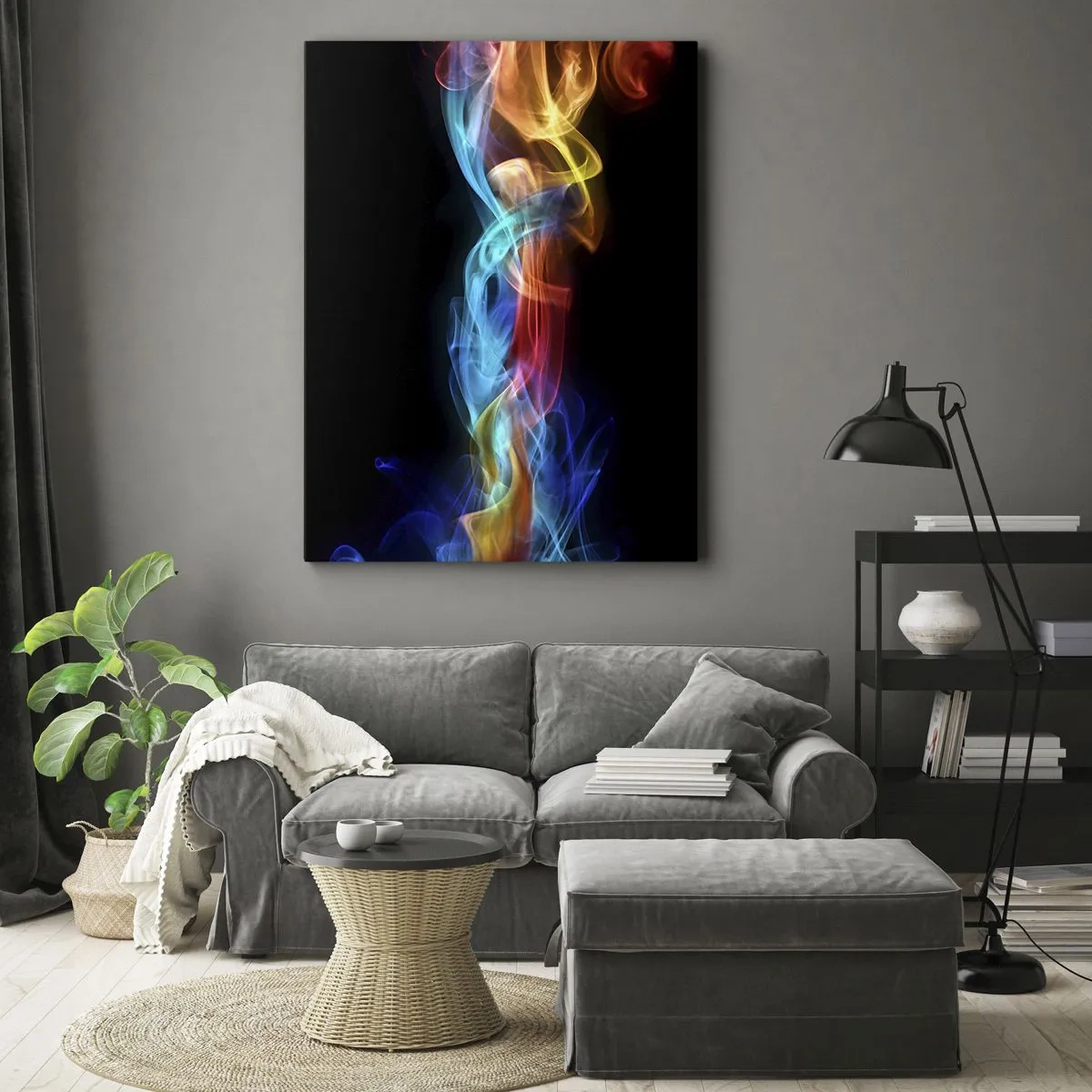 Vászonkép - Ködök szivárványtánca - 55x100 cm