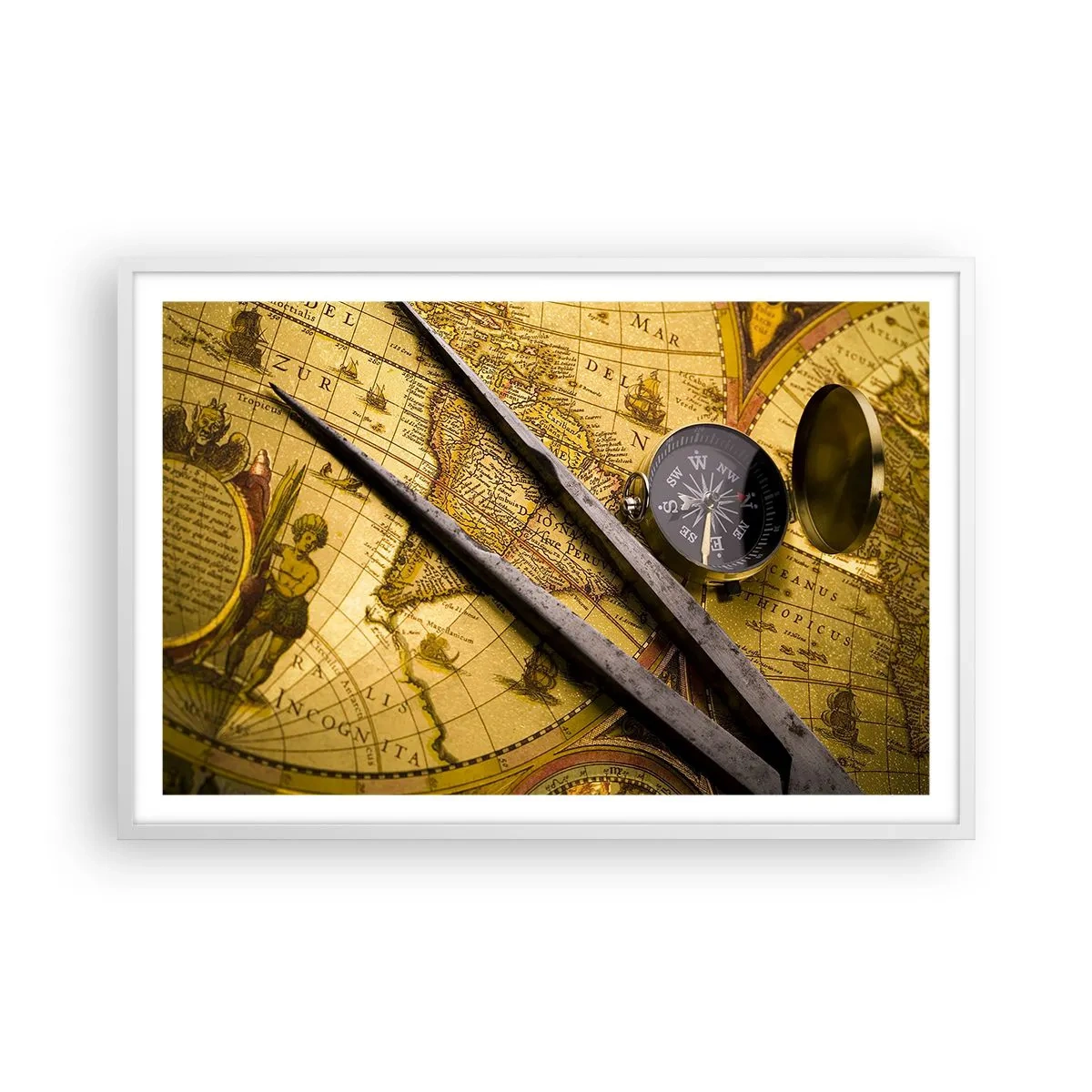 Poszter fekete keretben - Hol vannak ezek a kincsek? - 91x61 cm