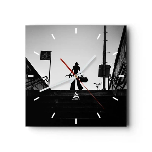 Falióra, Óra - Városi vándorlás - 40x40 cm