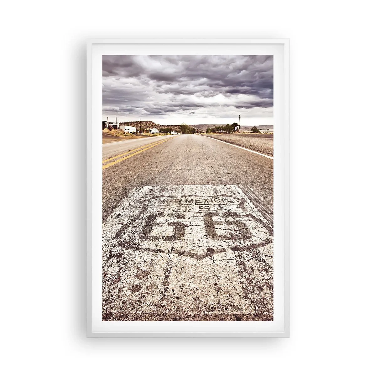 Poszter fekete keretben - Mother Road – amerikai legenda - 61x91 cm