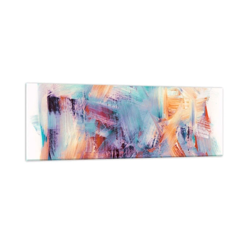 Üveg kép - Színes rendetlenség - 90x30 cm