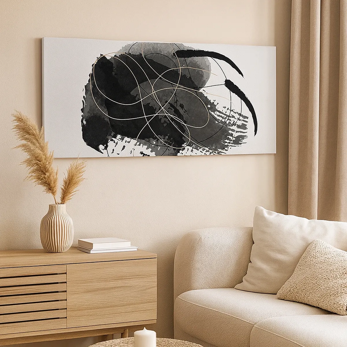 Vászonkép - Feketéből készült - 30x30 cm