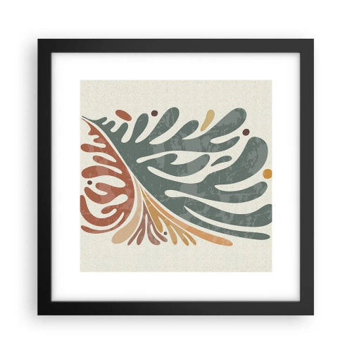 Poszter fehér keretben - Többszínű levél - 30x30 cm