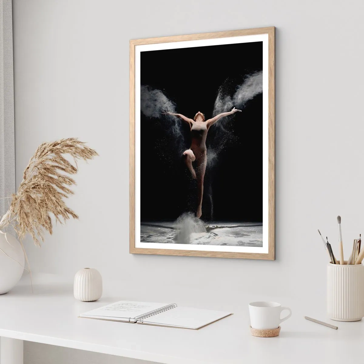 Poszter világos tölgy keretben - Elfek léteznek - 61x91 cm