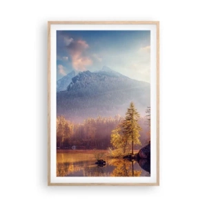 Poszter világos tölgy keretben - A hegyekben és völgyekben - 61x91 cm
