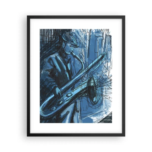 Poszter fehér keretben - Városi rapszódia - 40x50 cm