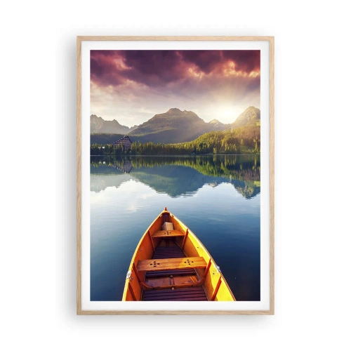 Poszter világos tölgy keretben - Semmi a természet ellen - 70x100 cm