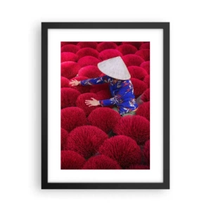 Poszter fehér keretben - A rizsföldön - 30x40 cm