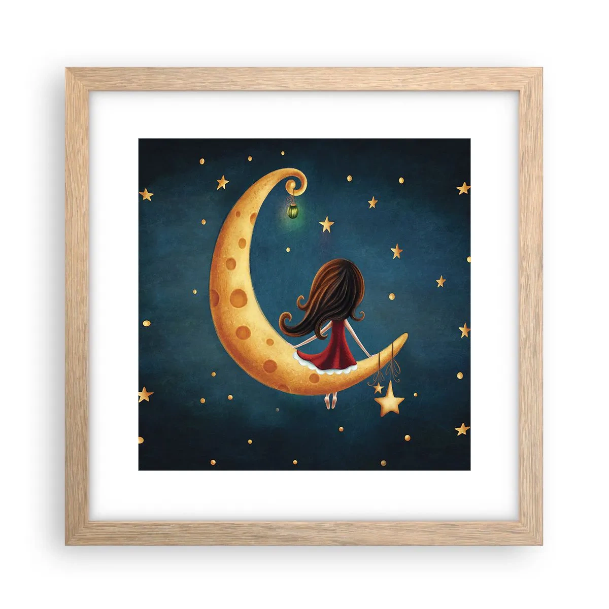 Poszter világos tölgy keretben - Egyszer volt… - 30x30 cm