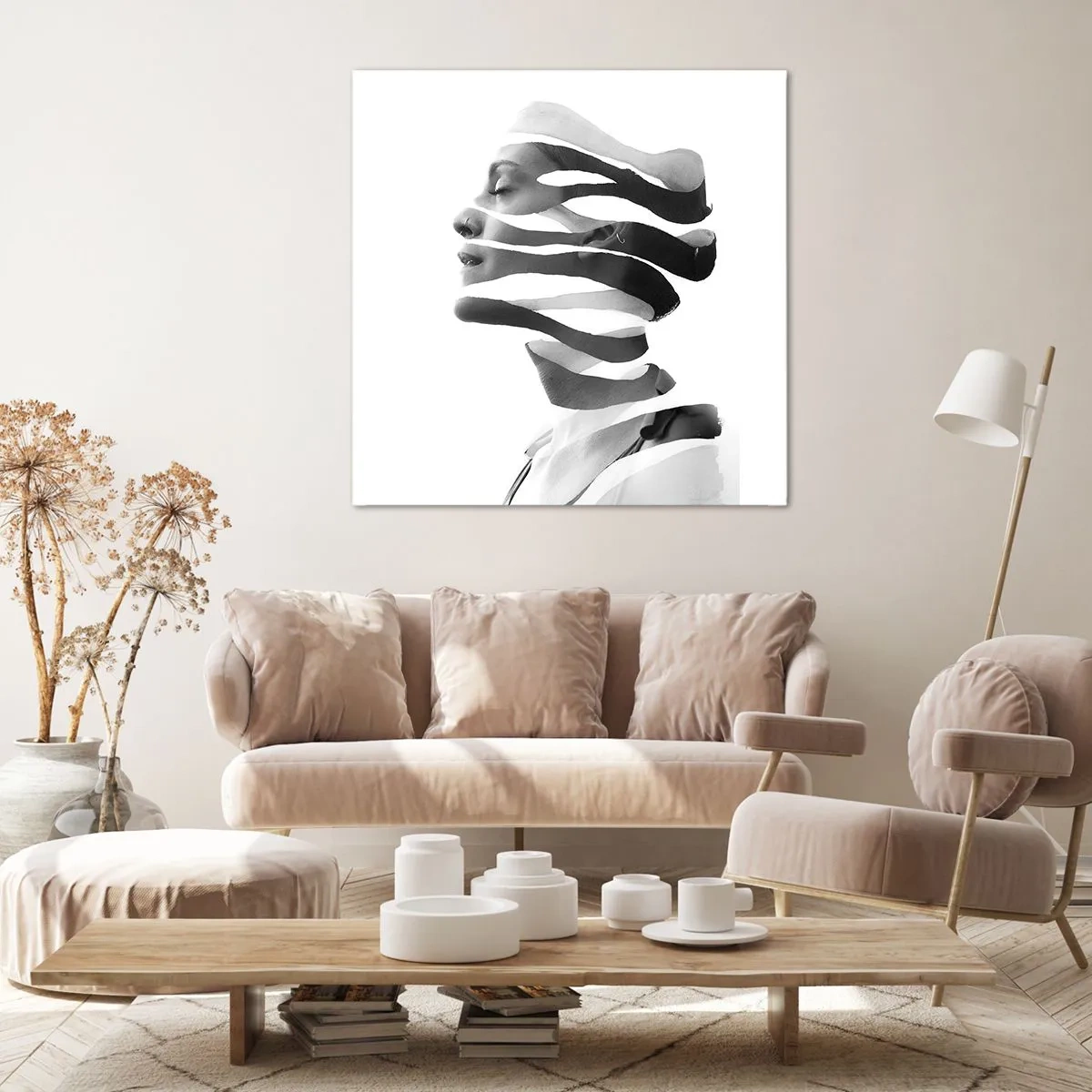 Vászonkép - Szürreális portré - 70x70 cm