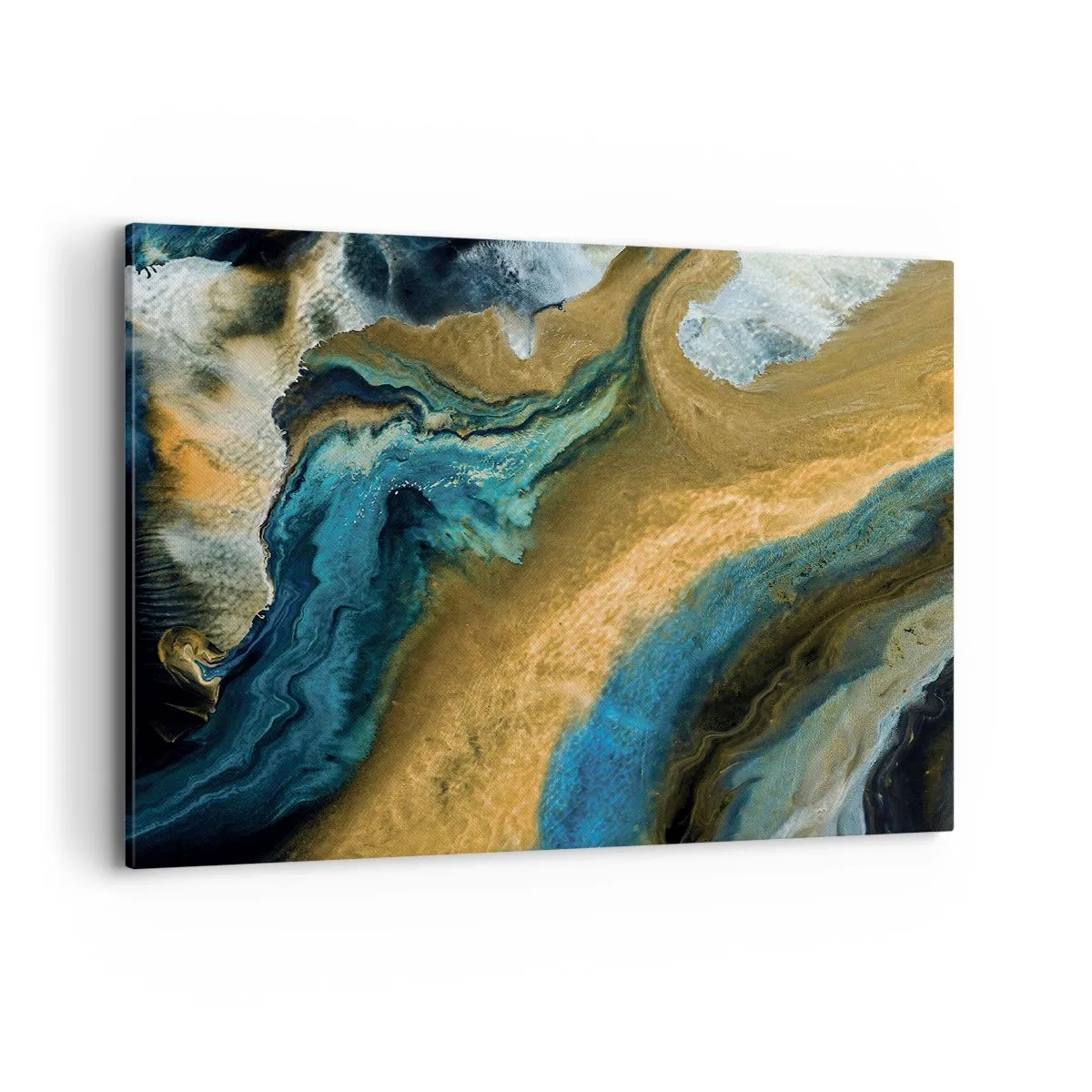 Vászonkép - Kék - sárga - kölcsönös hatások - 100x70 cm