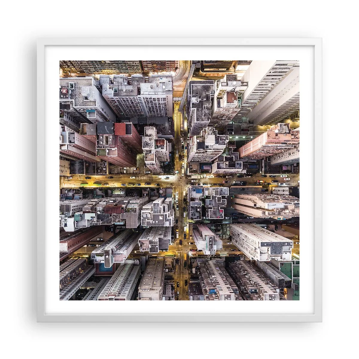 Poszter fekete keretben - Üdvözlet Hongkongból - 60x60 cm