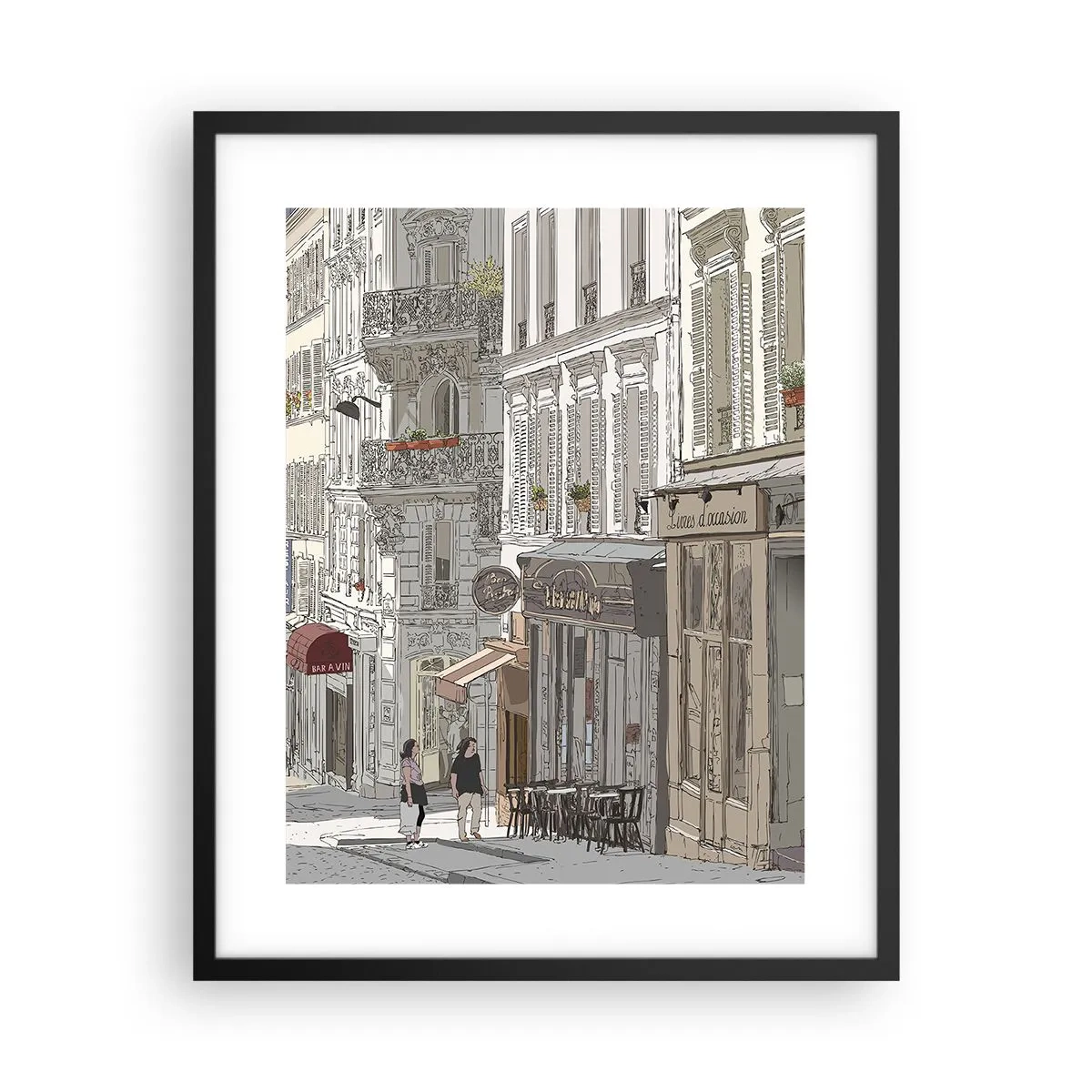 Poszter fehér keretben - Városi örömök - 40x50 cm