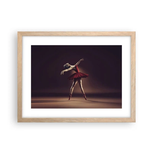 Poszter világos tölgy keretben - Egy prima balerina - 40x30 cm