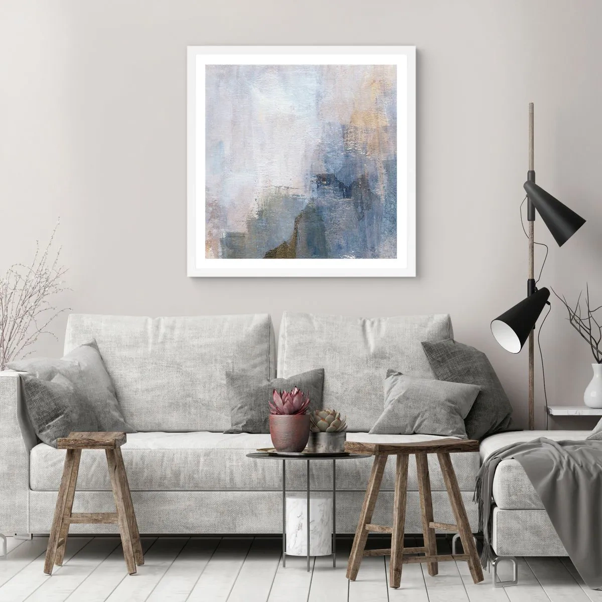 Poszter fekete keretben - Színtónusok és akkordok - 40x40 cm