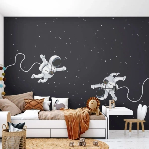 Öntapadós Fotótapéta Deluxe Sticker - Kozmikus tánc - Absztrakció, Űrhajós, Világegyetem - 350x256 cm