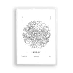Poszter fekete keretben - Firenze anatómiája - 50x70 cm