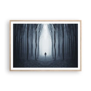 Poszter világos tölgy keretben - És minden egyszerű és világos - 100x70 cm