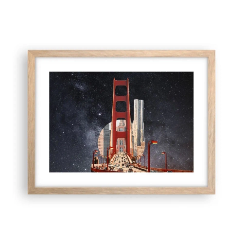 Poszter világos tölgy keretben - Mindig a középpontban - 40x30 cm