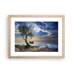 Poszter világos tölgy keretben - Ez a vég vagy a kezdet? - 40x30 cm