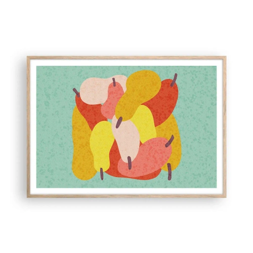 Poszter világos tölgy keretben - Ízlelgetni a nyári napot - 100x70 cm