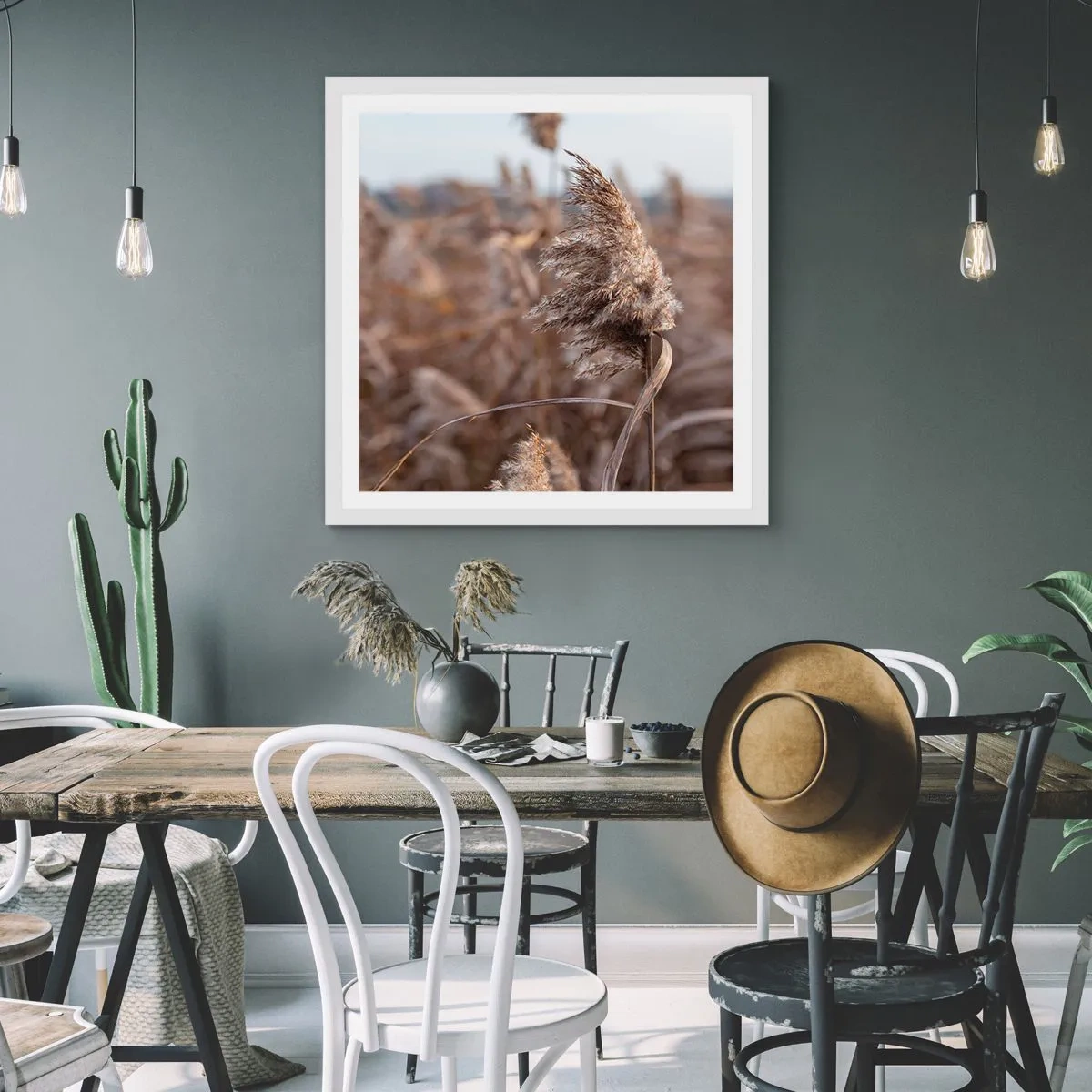 Poszter fekete keretben - Ideje elrepülni a széllel - 40x40 cm