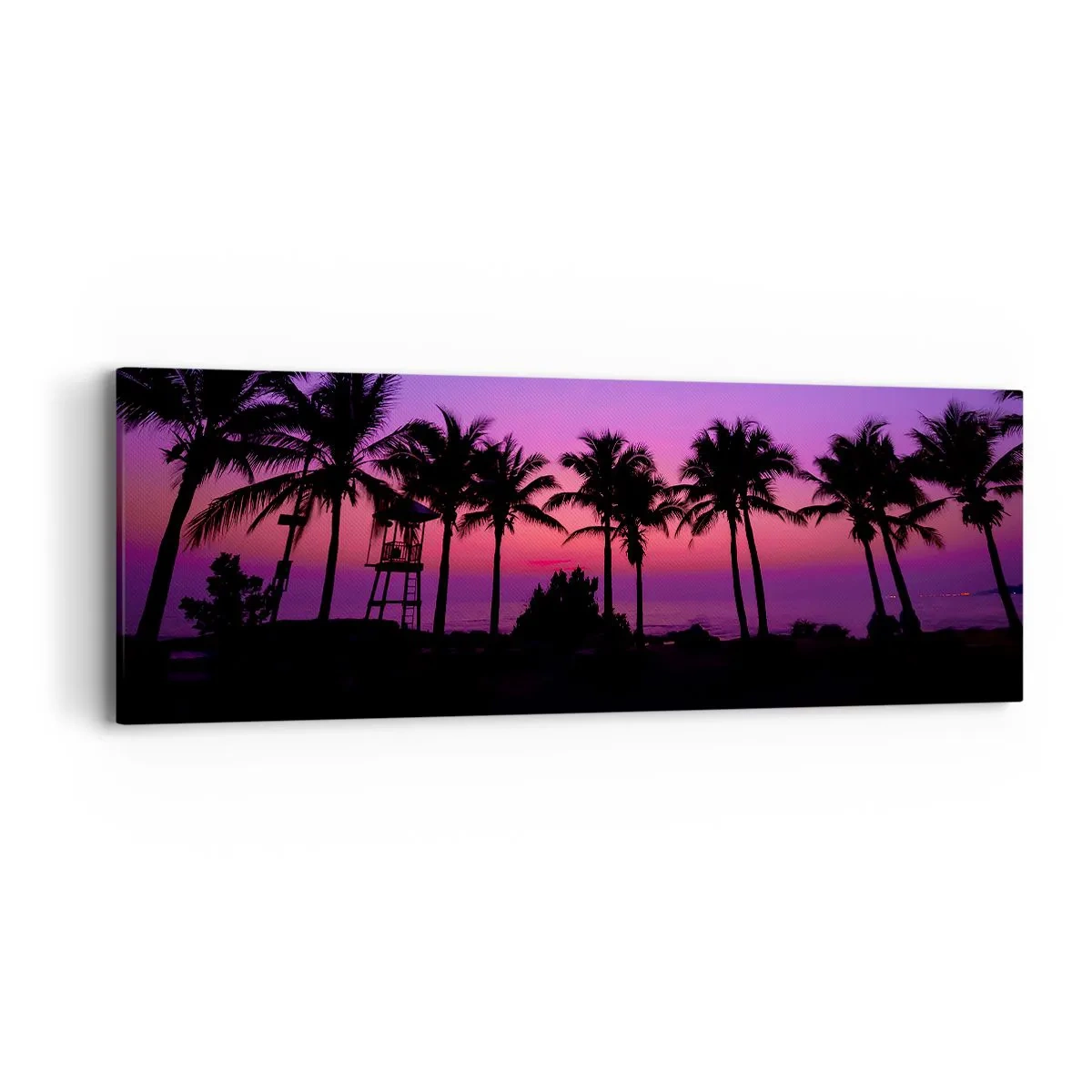 Vászonkép - Este a pálmafák alatt - 90x30 cm