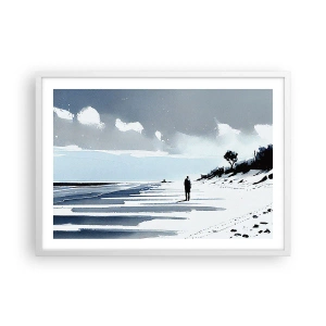 Poszter fekete keretben - Egyedül - 70x50 cm