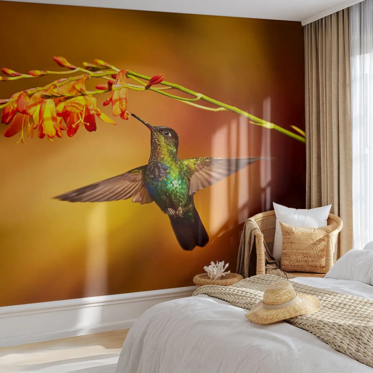 Öntapadós Fotótapéta Deluxe Sticker - A fény hírnöke a maják szerint - Kolibri, Madár, Természet - 150x105 cm