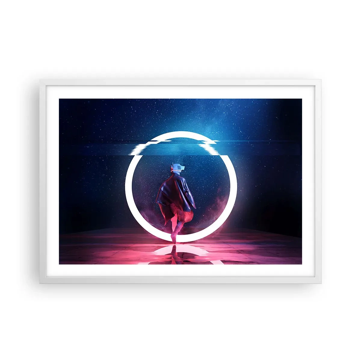 Poszter fekete keretben - Világok között - 70x50 cm