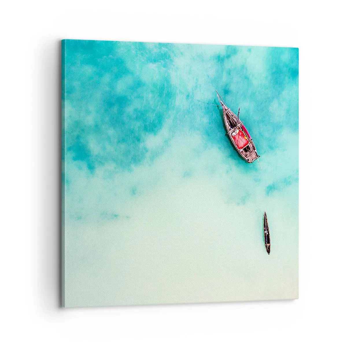 Vászonkép - A Zanzibár strandjain, amikor sok a víz... - 60x60 cm