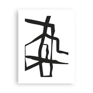 Poszter - Fekete-fehér konstrukció - 30x40 cm