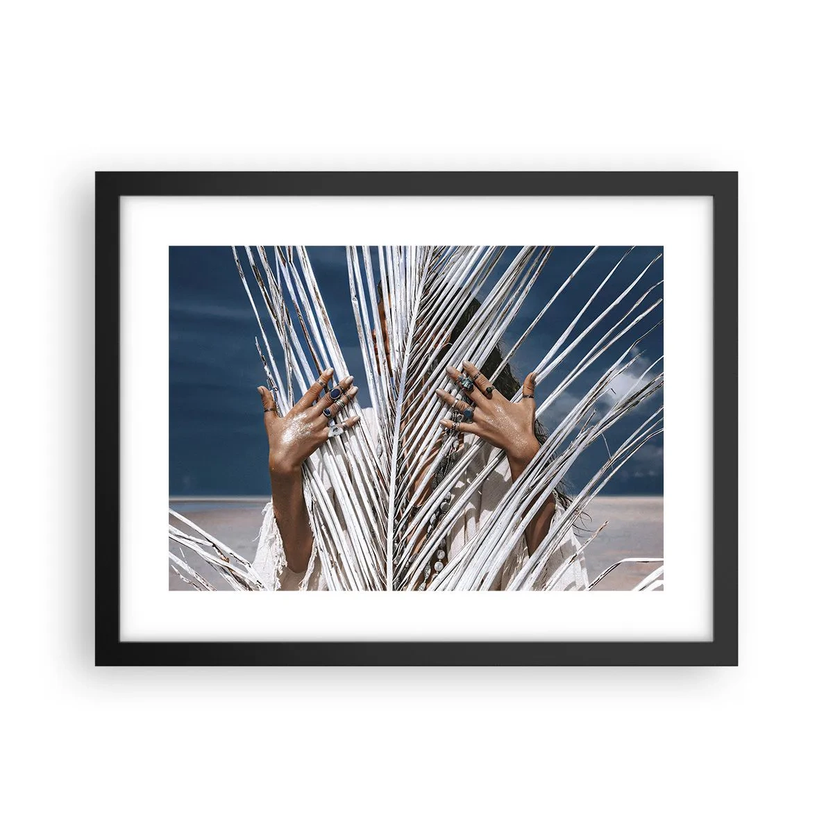 Poszter fehér keretben - Sámán asszonya? - 40x30 cm