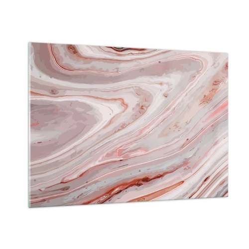 Üveg kép - Rózsaszín a folyadékban - 100x70 cm