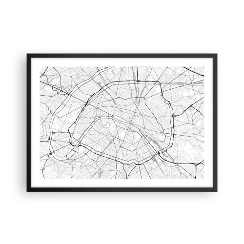 Poszter fehér keretben - Párizs virága - 70x50 cm