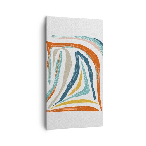 Vászonkép - Barátságosan mosolygó absztrakció - 45x80 cm