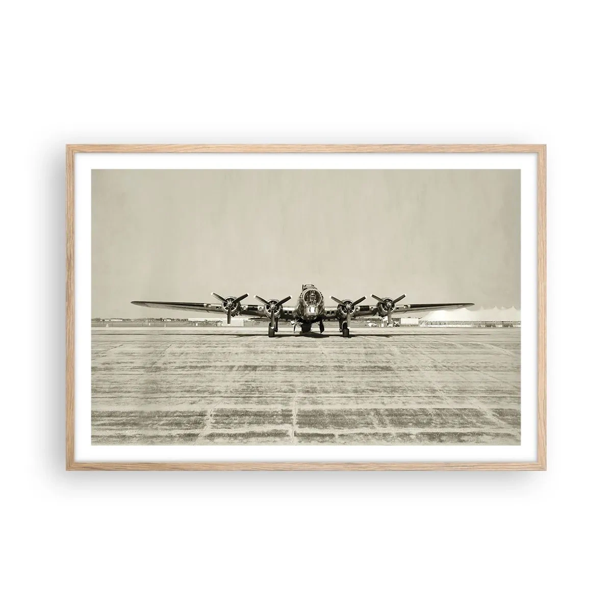 Poszter világos tölgy keretben - Mint mindig készen - 91x61 cm