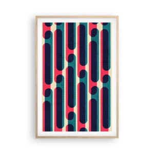 Poszter világos tölgy keretben - Mélységben és előre - 61x91 cm