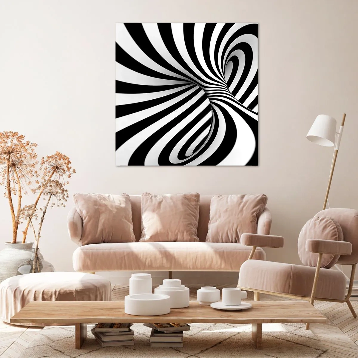 Vászonkép - Összetétel: táncoló tér - 70x70 cm