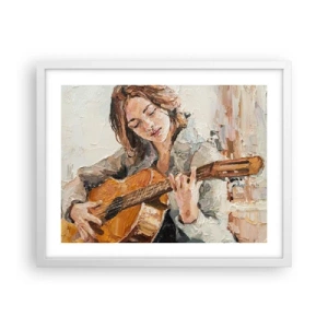Poszter fekete keretben - Koncert gitárra és egy lány szívére - 50x40 cm