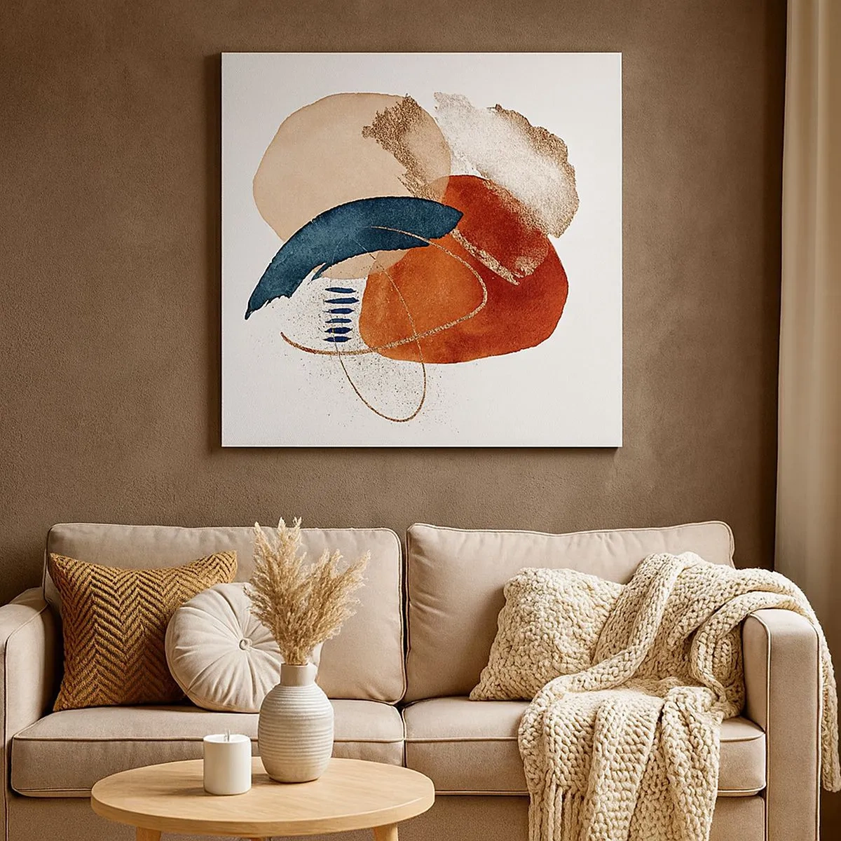 Vászonkép - Ovális kompozíció - 30x30 cm