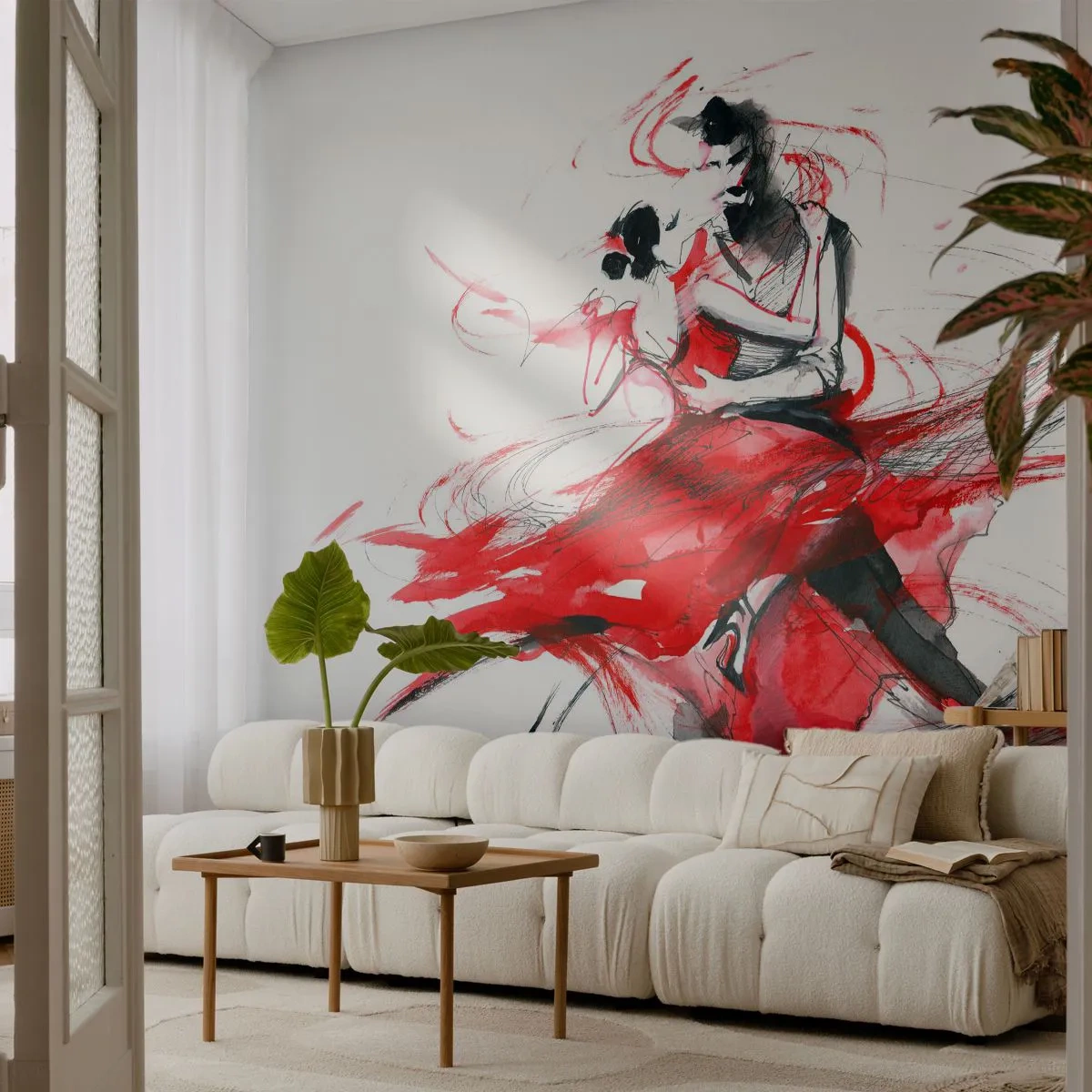 Fotótapéta Premium Sand - Tango - a szenvedély ritmusa - Absztrakció, Tánc, Táncos - 100x70 cm