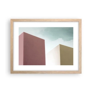 Poszter világos tölgy keretben - Egy napsütéses nyár geometriája - 40x30 cm