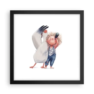 Poszter fehér keretben - Nagy utazási terve - 30x30 cm