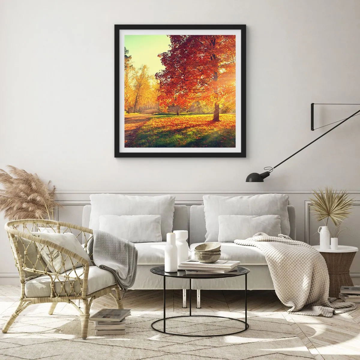 Poszter fehér keretben - A vörös gyönyörű - 40x40 cm