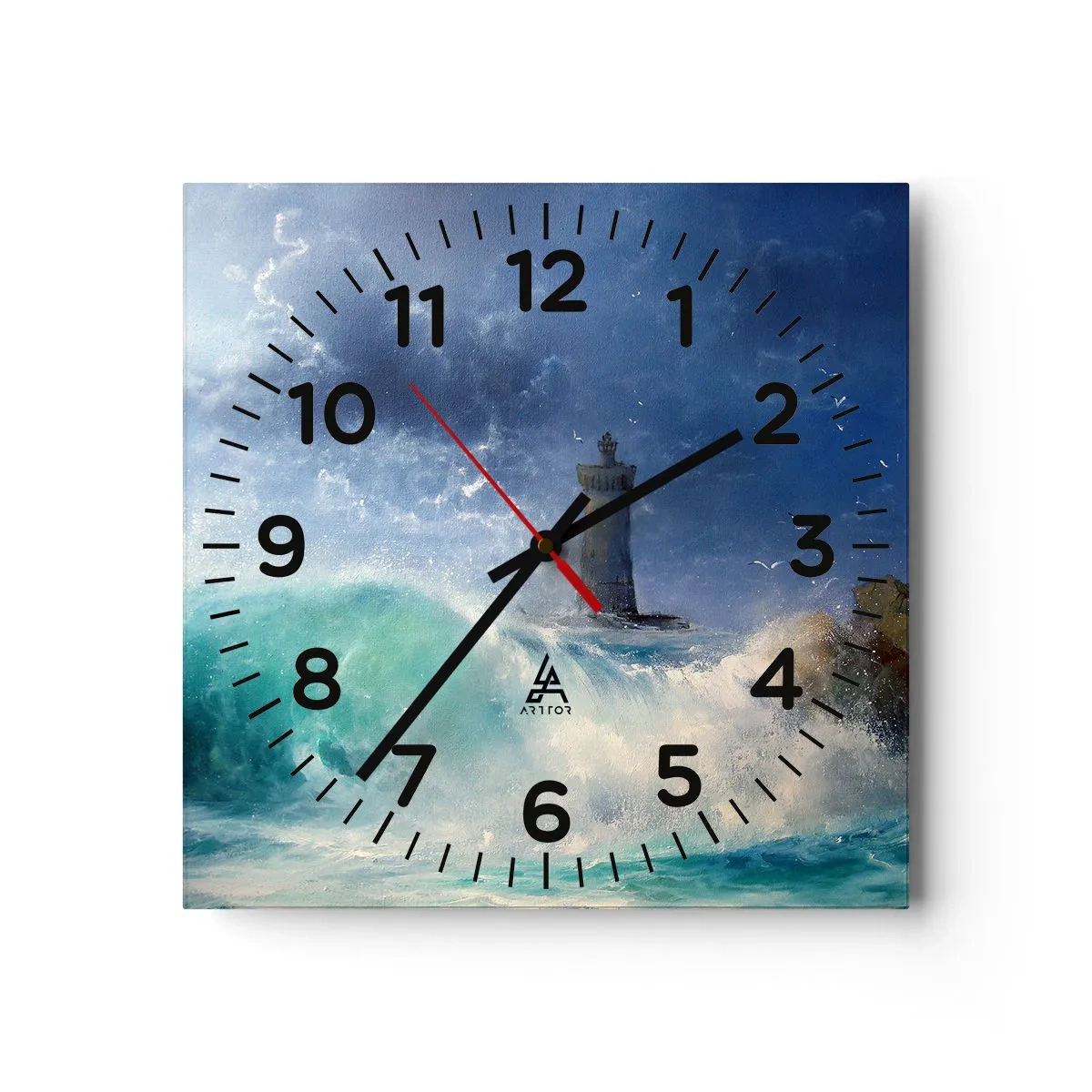 Falióra, Óra - Óvakodva az elemektől - 40x40 cm