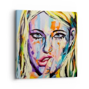 Vászonkép - Nézz egyenesen a szemébe - 30x30 cm