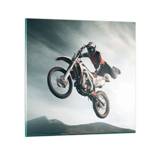 Üveg kép - Nincs szórakozás kockázat nélkül - 30x30 cm